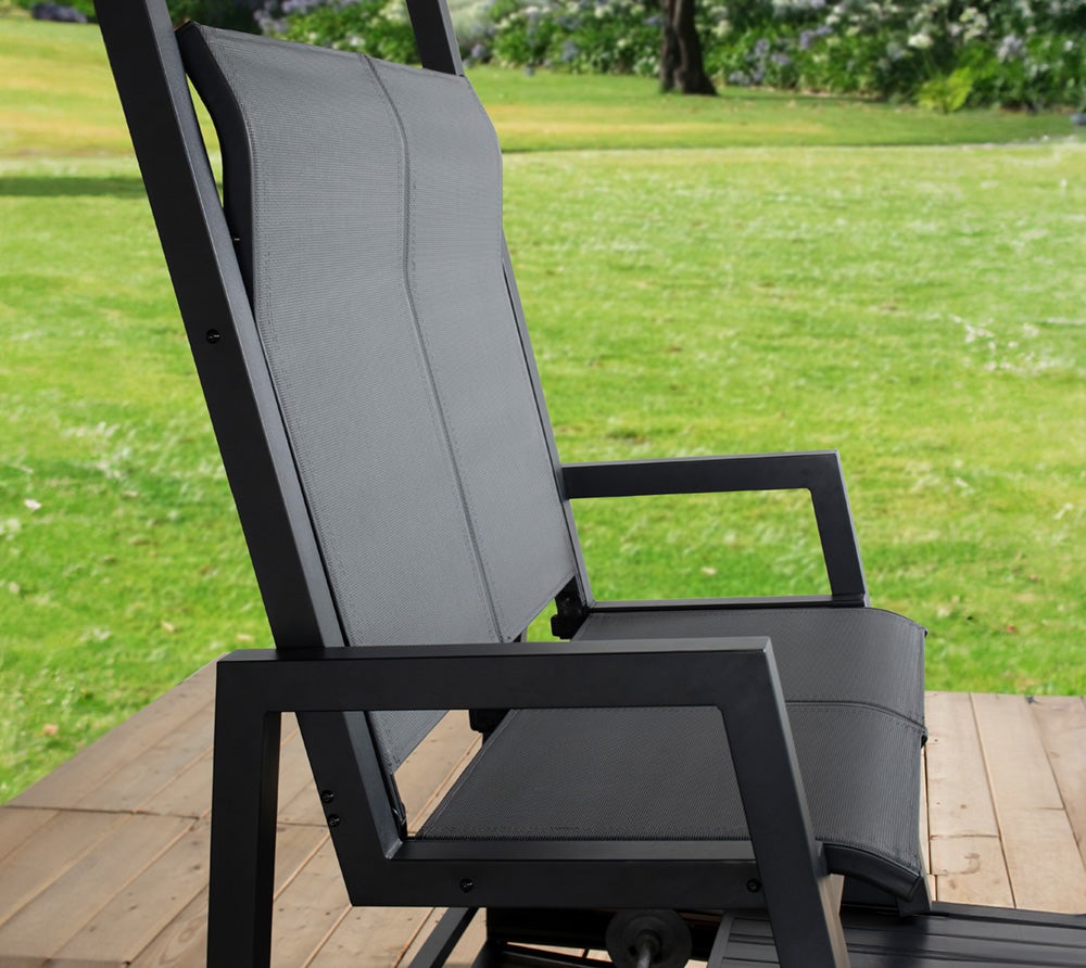Sojag Aluminium Balançoire de jardin Carleton | pour 4 personnes | Noir | 223x112x192 cm - 6