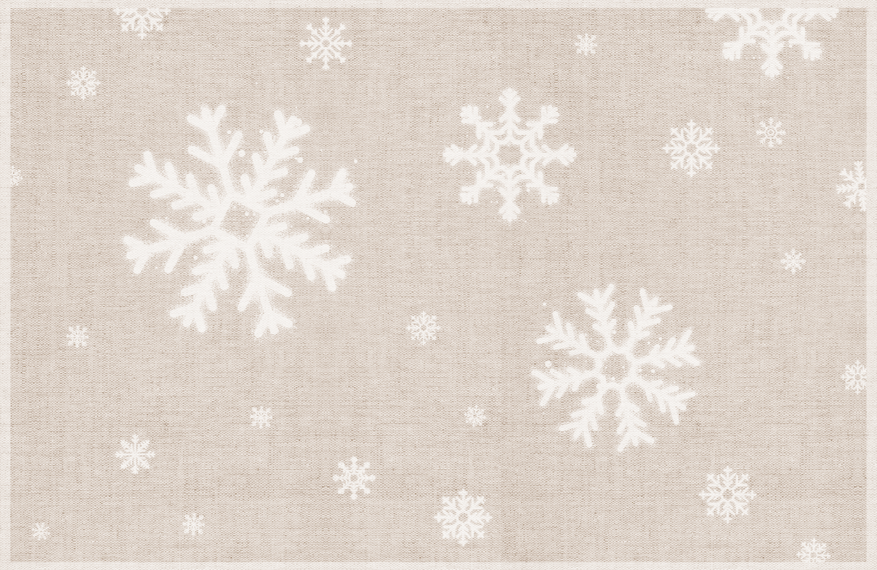 Alfombra de vinilo copos de nieve 65x100 cm - pvc antideslizante, impermeable, lavable, ignífuga, estilo navidad