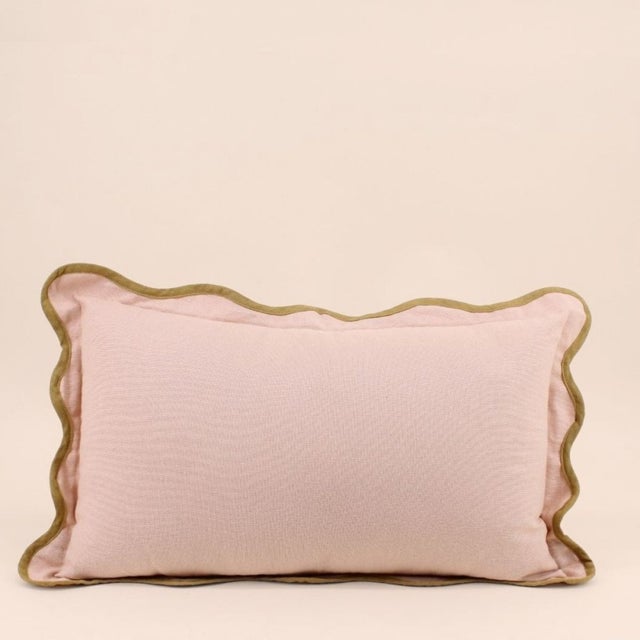 Coussin beige contour vagues 40x60cm - Ornami