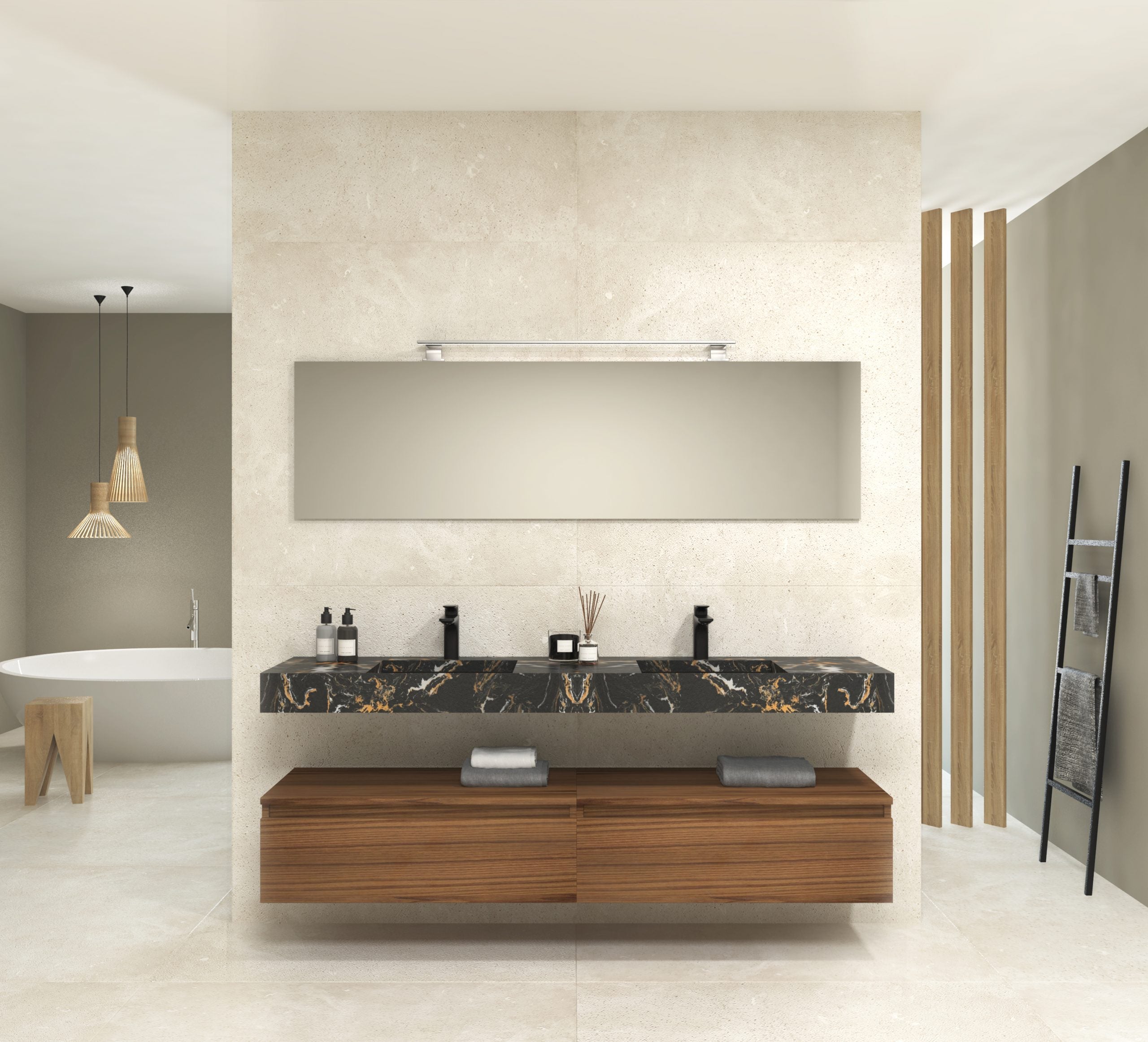 mobile bagno 160 cm doppio lavabo
