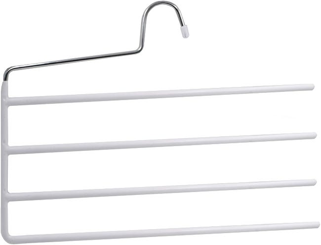 COM-FORT HOUSE - Grucce in Metallo per Pantaloni - Confezione da 4 Unità - Grucce Bianche - con 4 Livelli per Appendere | Leroy Merlin COM-FORT HOUSE - Grucce in Metallo per Pantaloni - Confezione da 4 Unità - Grucce Bianche - con 4 Livelli per Appendere | Leroy Merlin