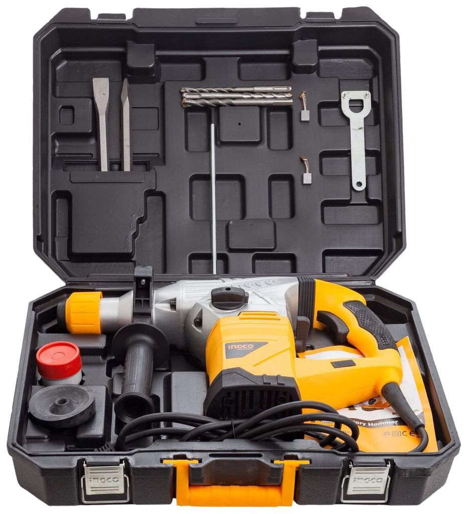 Martello Demolitore SDS Plus 1500W - 4 Funzioni, 4400 BPM, Con 4 Punte E Scalpelli, Per Calcestruzzo E Muratura - Foto 9