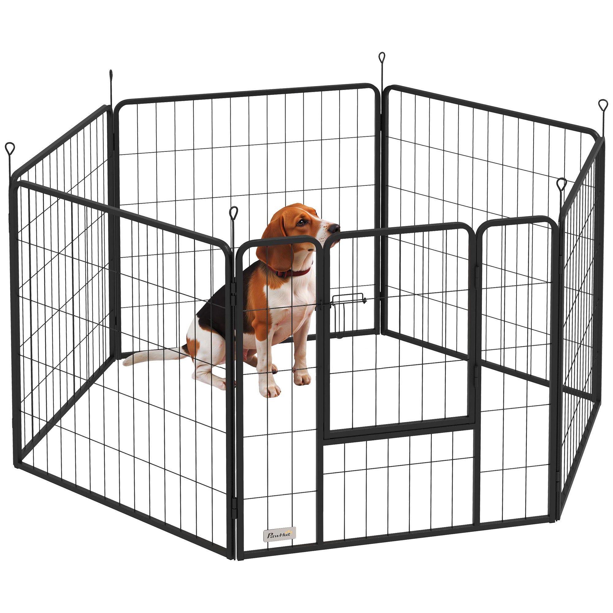 Parque canino modular y plegable de 6 paneles, de acero portátil con ...