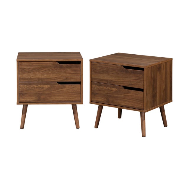 Comodino HEYZOEY In Rovere – Con Cassetto E Scaffale, Gambe In Legno Massello, Design Moderno
