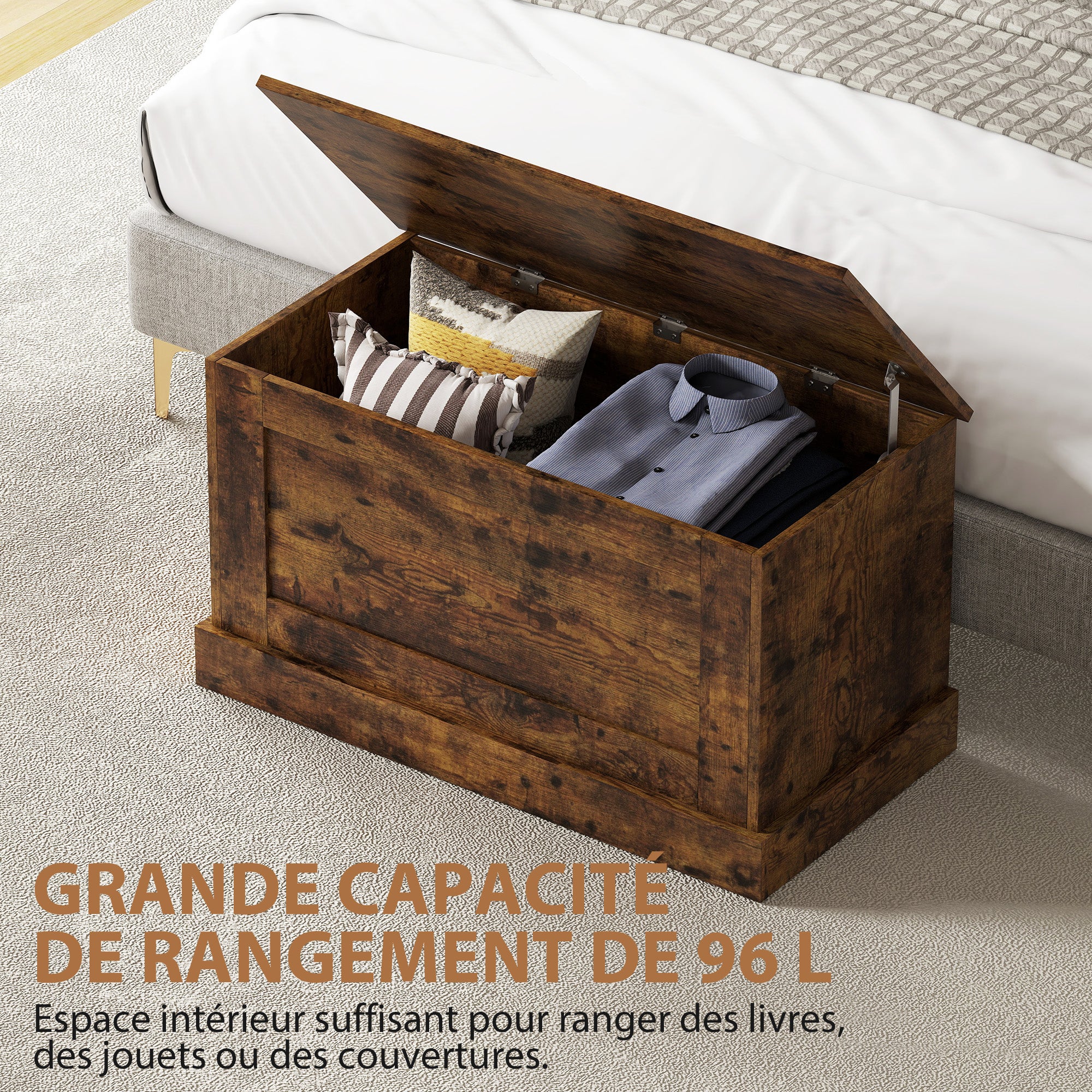 Coffre de rangement panneau de particules HOMCOM - 4