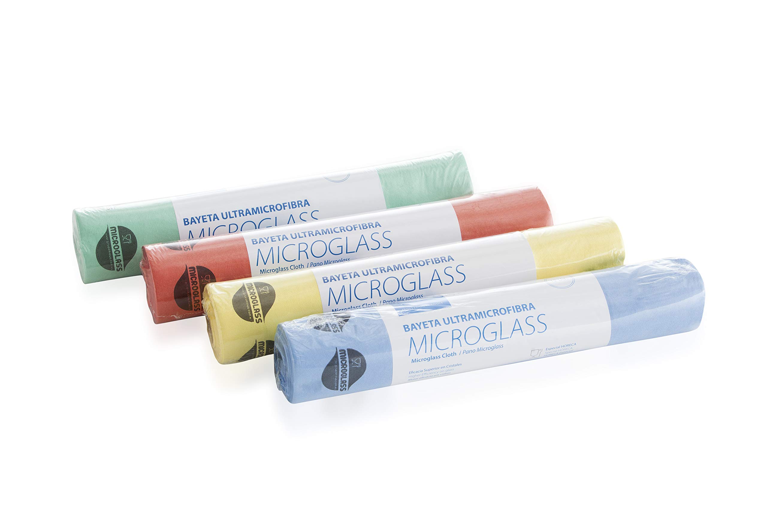 MAYA Bayeta Microglass con Precorte. Para Vajillas y Cristales. No Deja Marcas Muy Absorbente y Secado Rápido. 100% Microfibra. Rollo 6 Uds (Azul) - 8