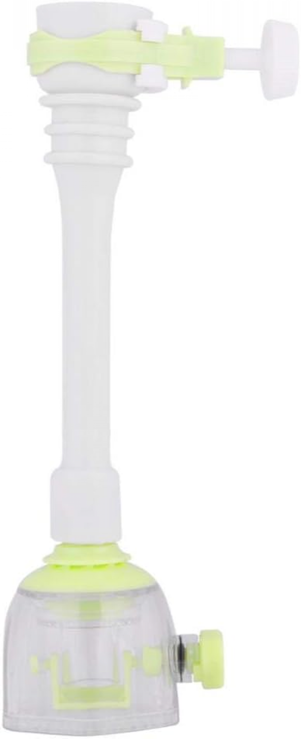 Przedłużka do kranu kuchennego, obrotowa głowica kranu 360°, oszczędzająca wodę, do zlewu kuchennego, z filtrem (18 cm, zielona)