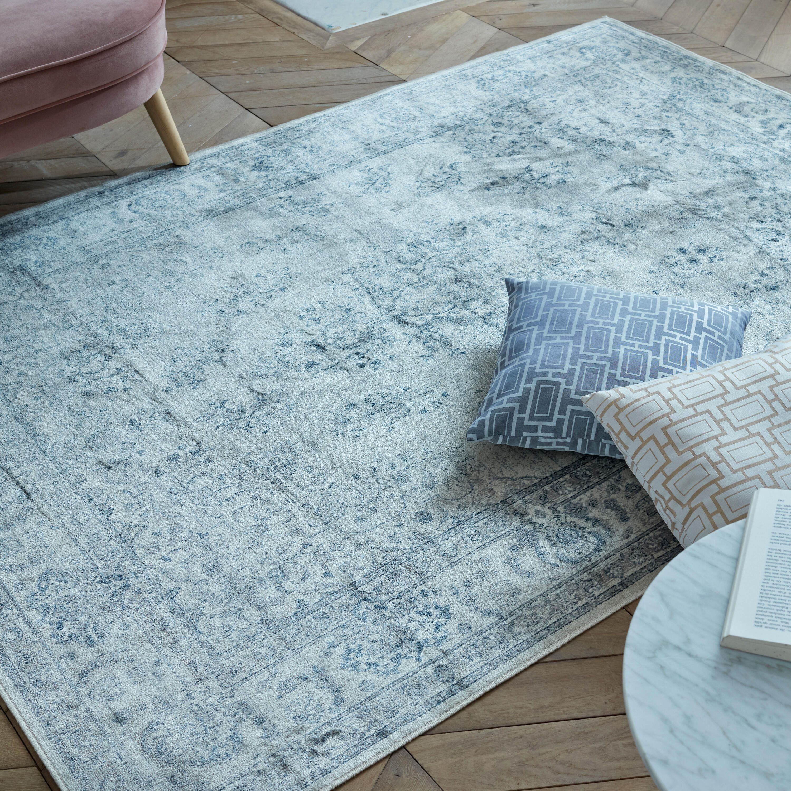 Tapis salon rectangulaire bleu ELISTA - 160 x 230 cm - INSPIRE - 5