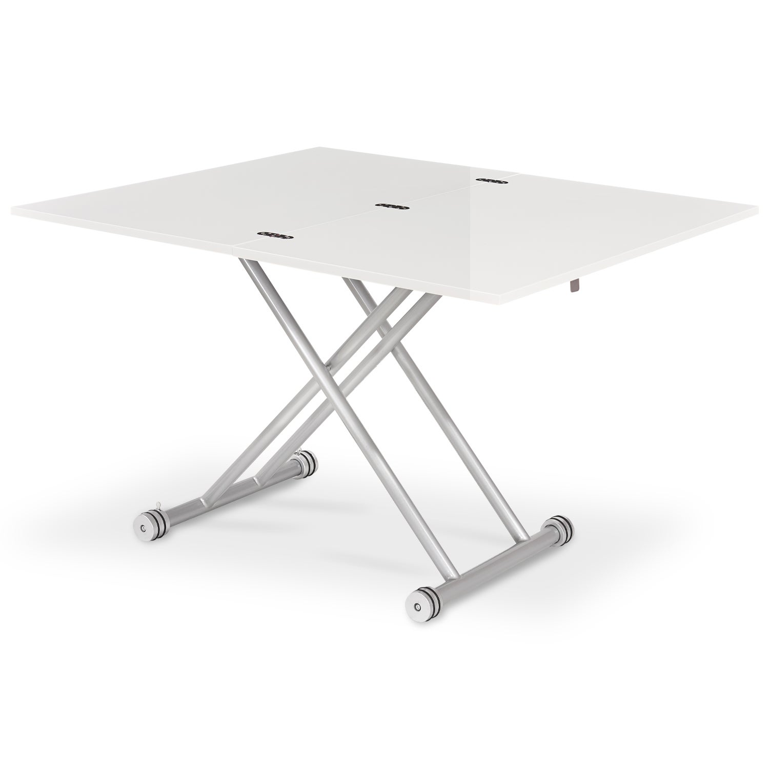 Table basse relevable Philadelphia Blanc laqué - 3