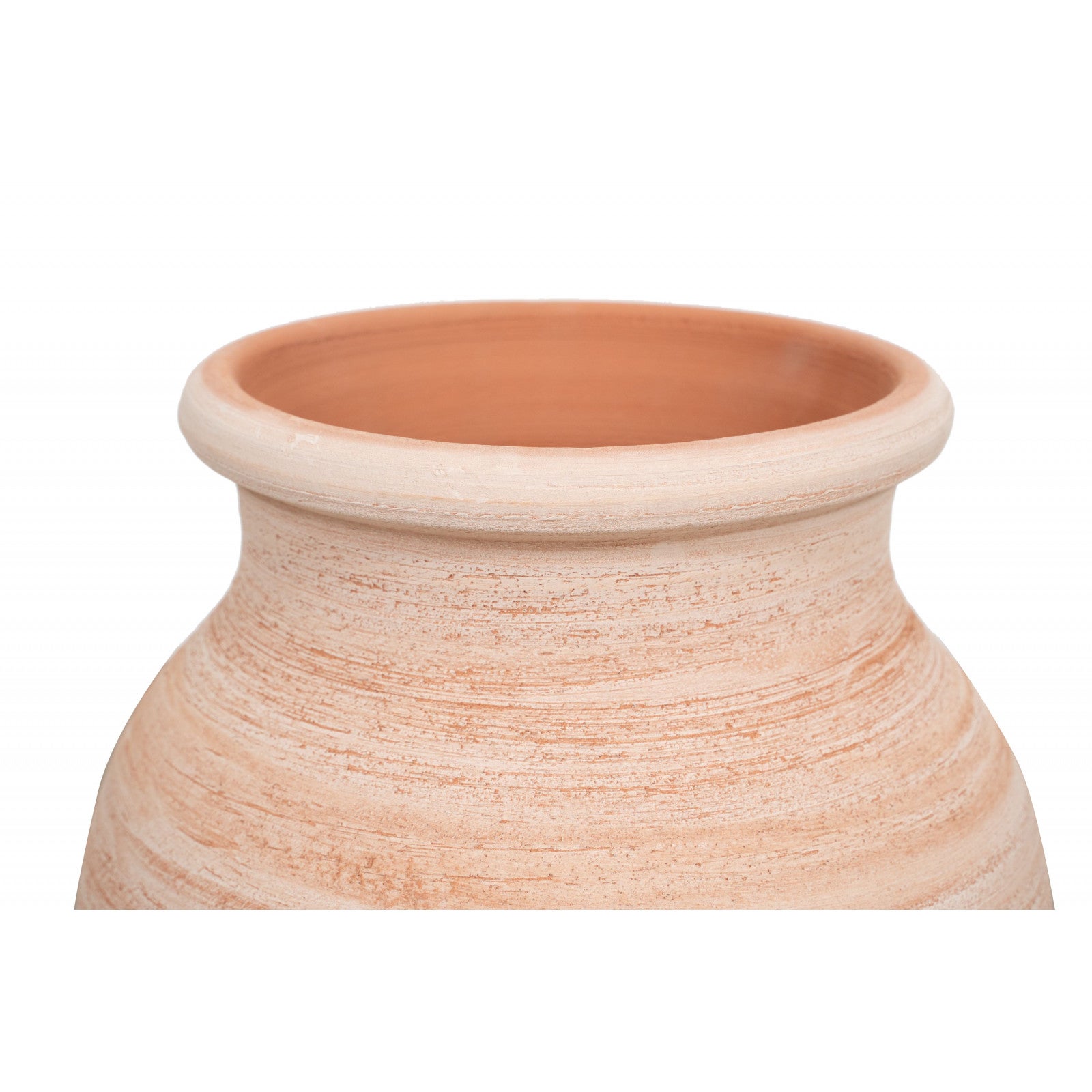 BISCOTTINI Vasque en terre cuite 31x29cm - Pot de fleurs extérieur et intérieur - Vasque style provençal fait main - Bac à fleurs de jardin - 6