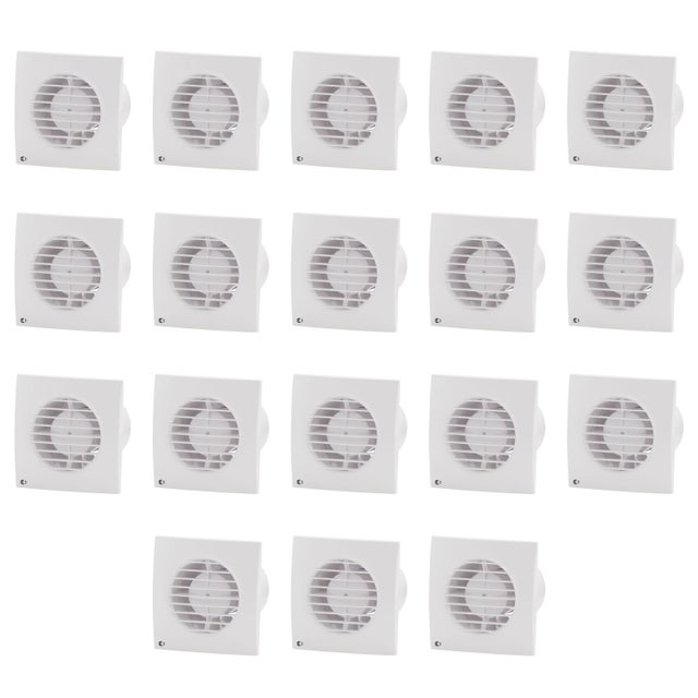Lot de 18 aérateurs extracteurs intermittents avec détection d'humidité EQUATION Slim silence 100