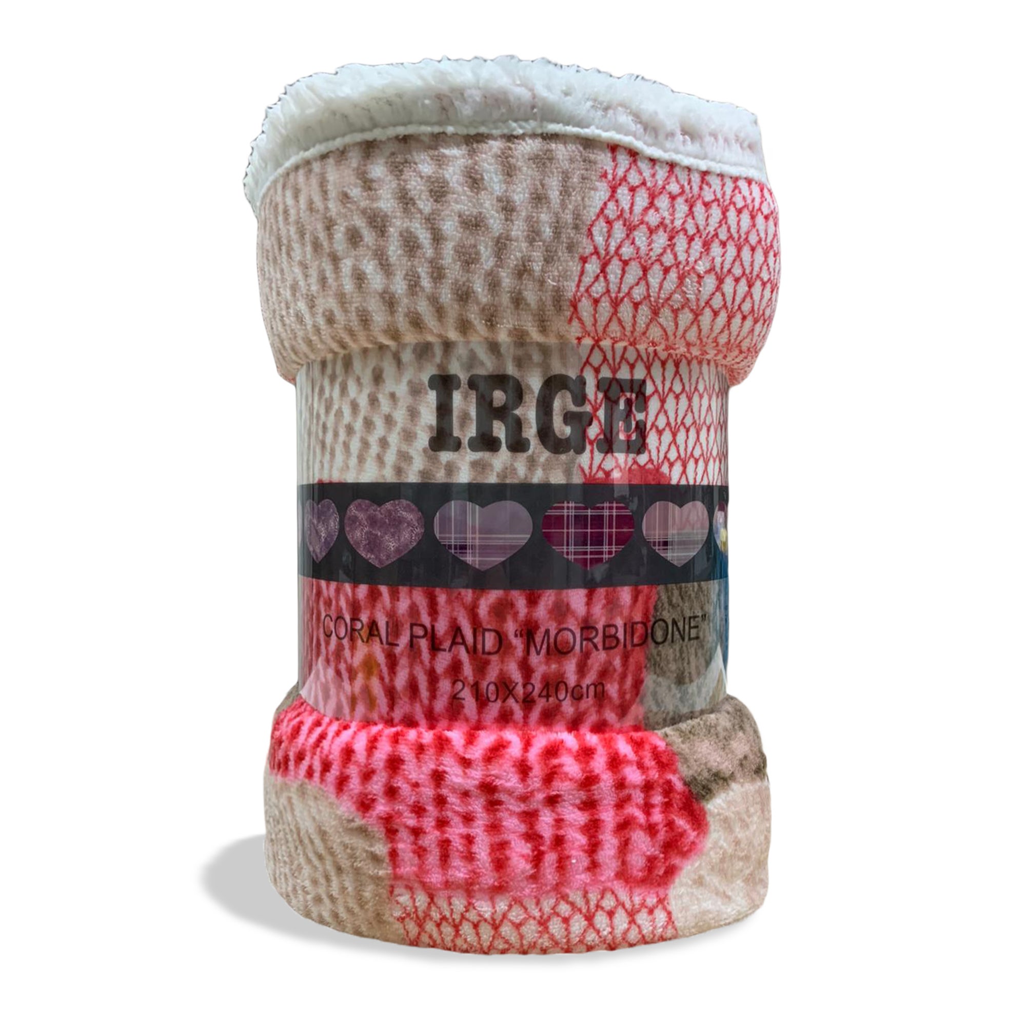 Generico Coperta in Pile Plaid con Pelliccia Singolo Shabby 135x135 cm