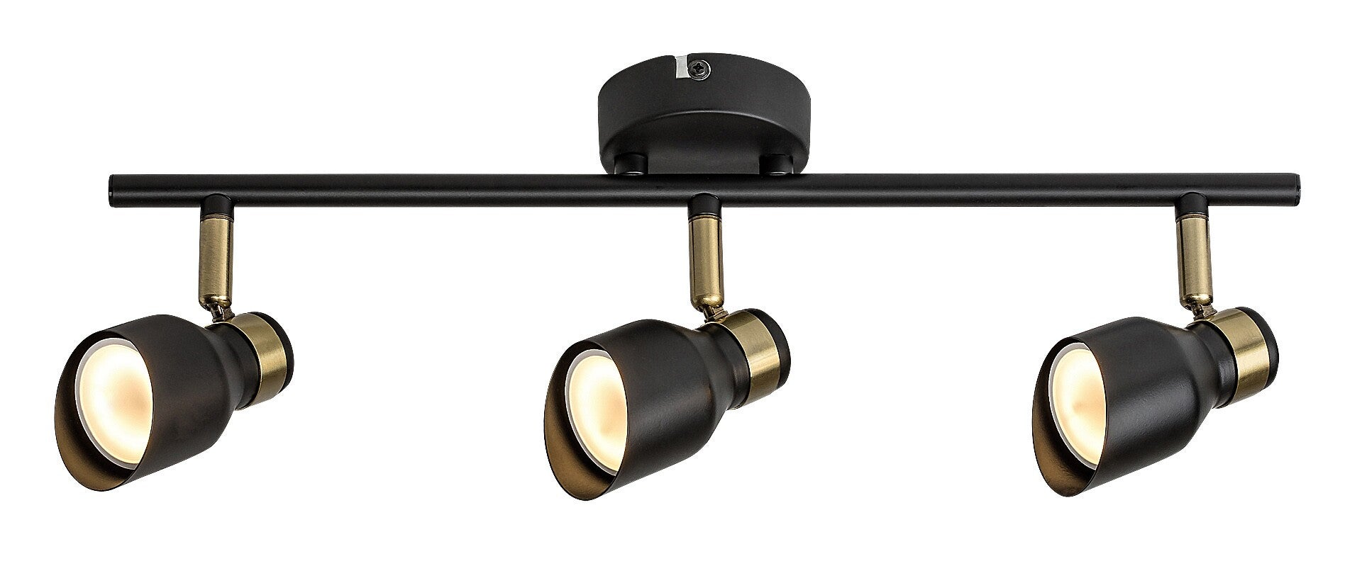 Reflektor sufitowy Spot LILOU czarny matowy-złoty 3xGU10x25W wym: 18 x 45 x 5,5 cm IP20 Rabalux