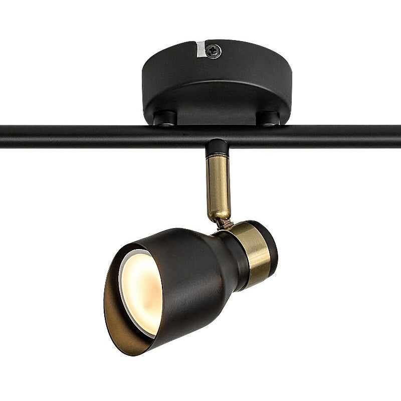 Reflektor sufitowy Spot LILOU czarny matowy-złoty 3xGU10x25W wym: 18 x 45 x 5,5 cm IP20 Rabalux