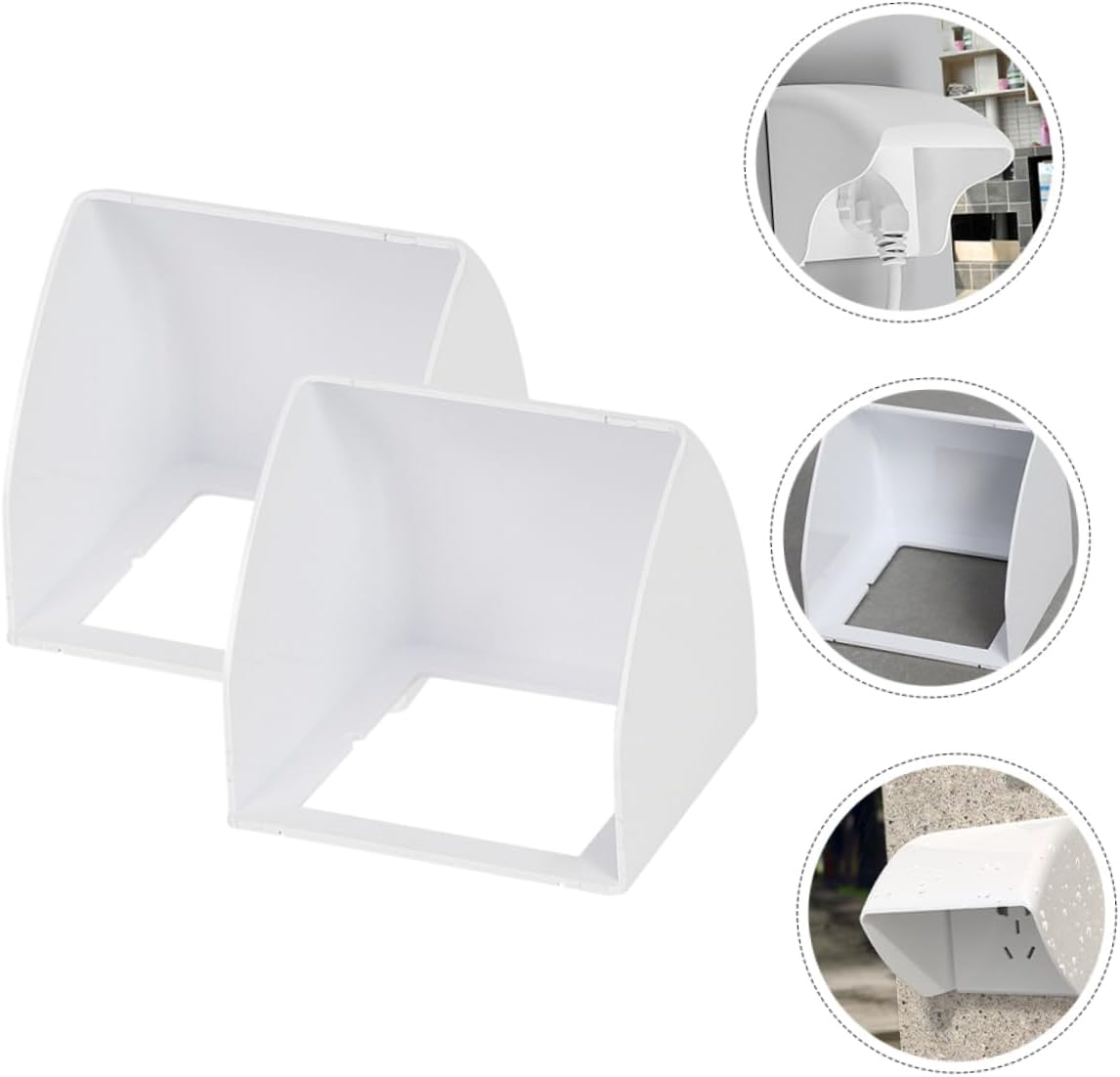 VILLCASE Copertura Antipioggia per Campanello, 16X11cm Plastica Copertura Antipioggia per Presa, Universale Trasparente Tettuccio per Campanello, Pulsante, Presa