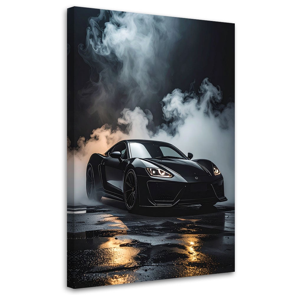 Obraz do salonu biura pokoju nastolatka, Auto samochód sportowy czarny 70x100