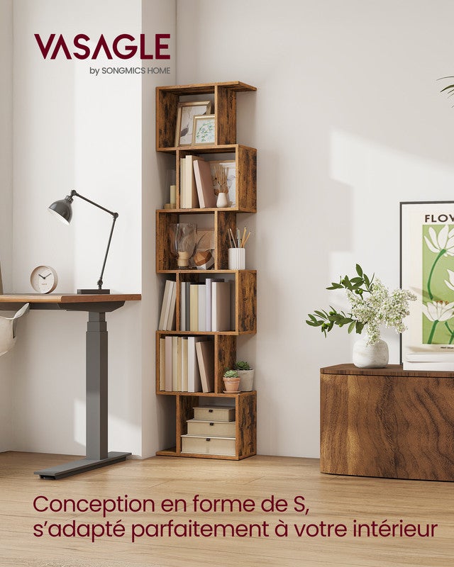 Meuble De Rangement 9 Cubes HOMCOM - Panneaux De Particules Marron Rustique - 91.5x29.5x91.5 Cm - À Monter