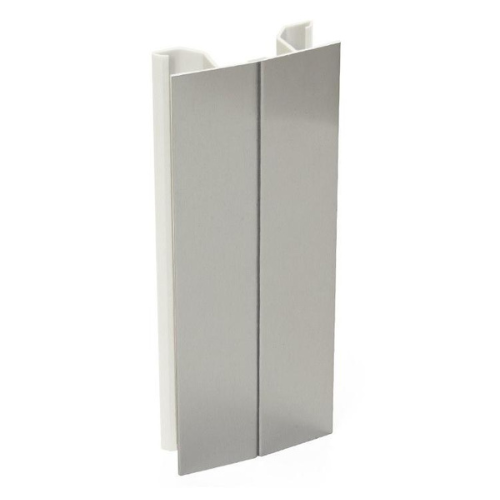 Zócalo PVC/Aluminio para Mueble de Cocina, Color Plata, 290x14,5 cm + 2 Esquinas Flexibles + 10 Pinzas para Patas - 3