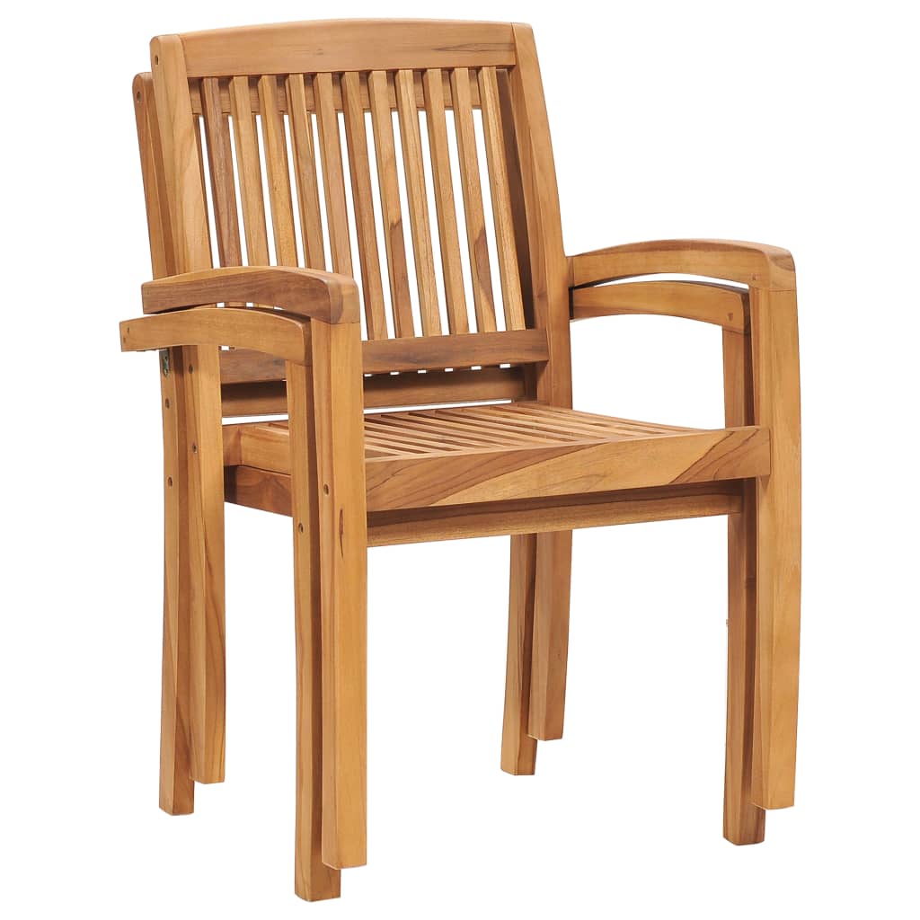 Chaises de jardin 2 pcs avec coussins anthracite Bois de teck - 3