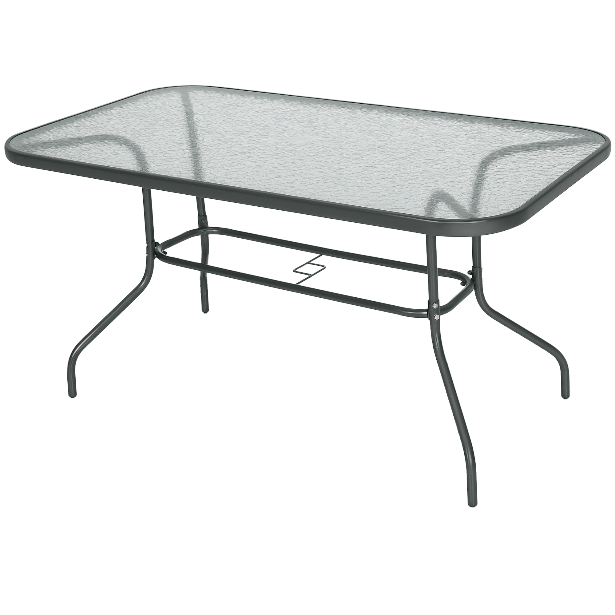 Table de jardin extensible rectangulaire en Métal Gris - 2