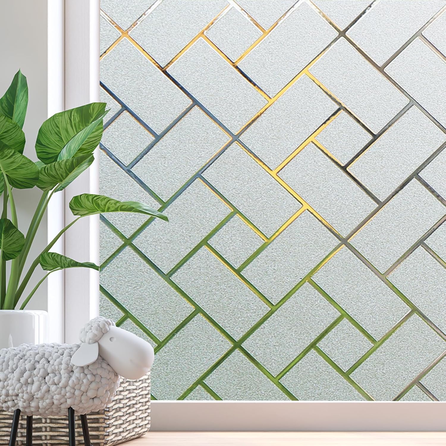 Matowa folia okienna zapewniająca prywatność - 45x200 cm - Statyczna folia zapewniająca prywatność w domu