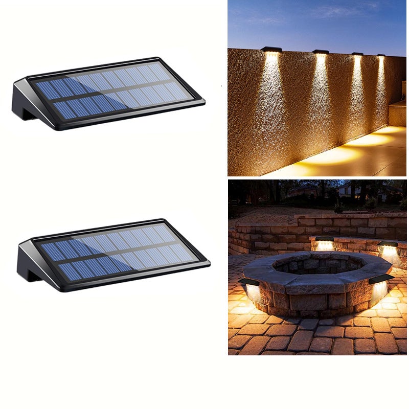 JACKYLED Luci Solari Per Recinzione: 4 Faretti LED A Energia Solare Per Giardino E Recinzioni