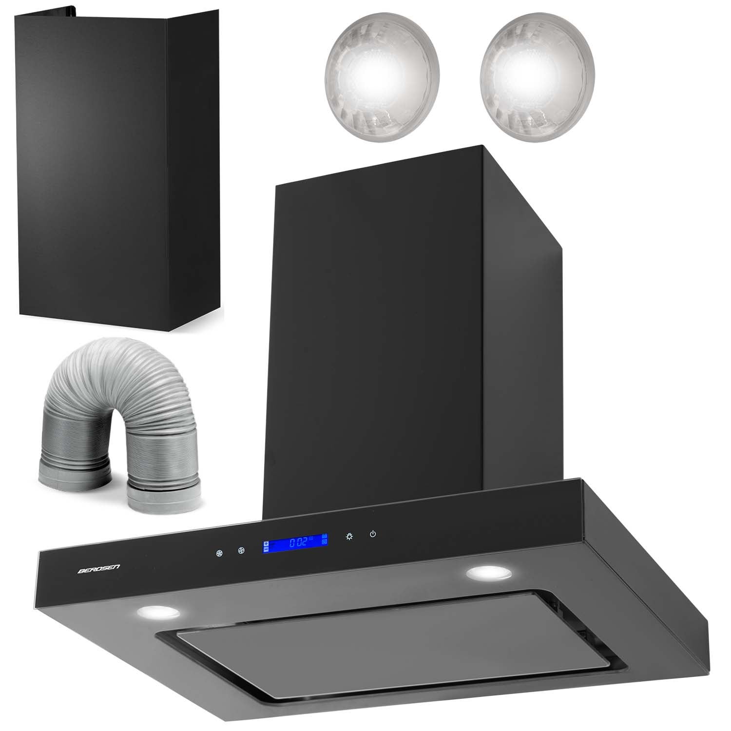 Okap kuchenny kominowy 60cm LED BE-60E Berdsen