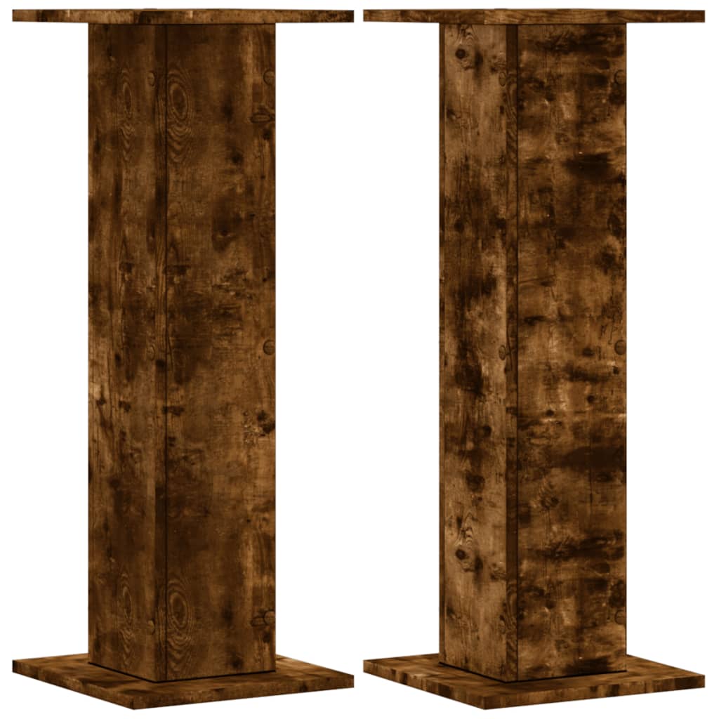 Supports pour plantes 2 pcs chêne fumé bois d'ingénierie - 2