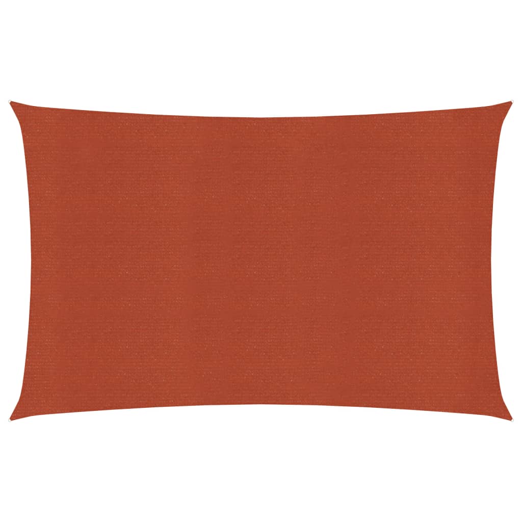 The Living Store Vela Parasole 160 g/m² Terracotta 4x5 m in HDPE