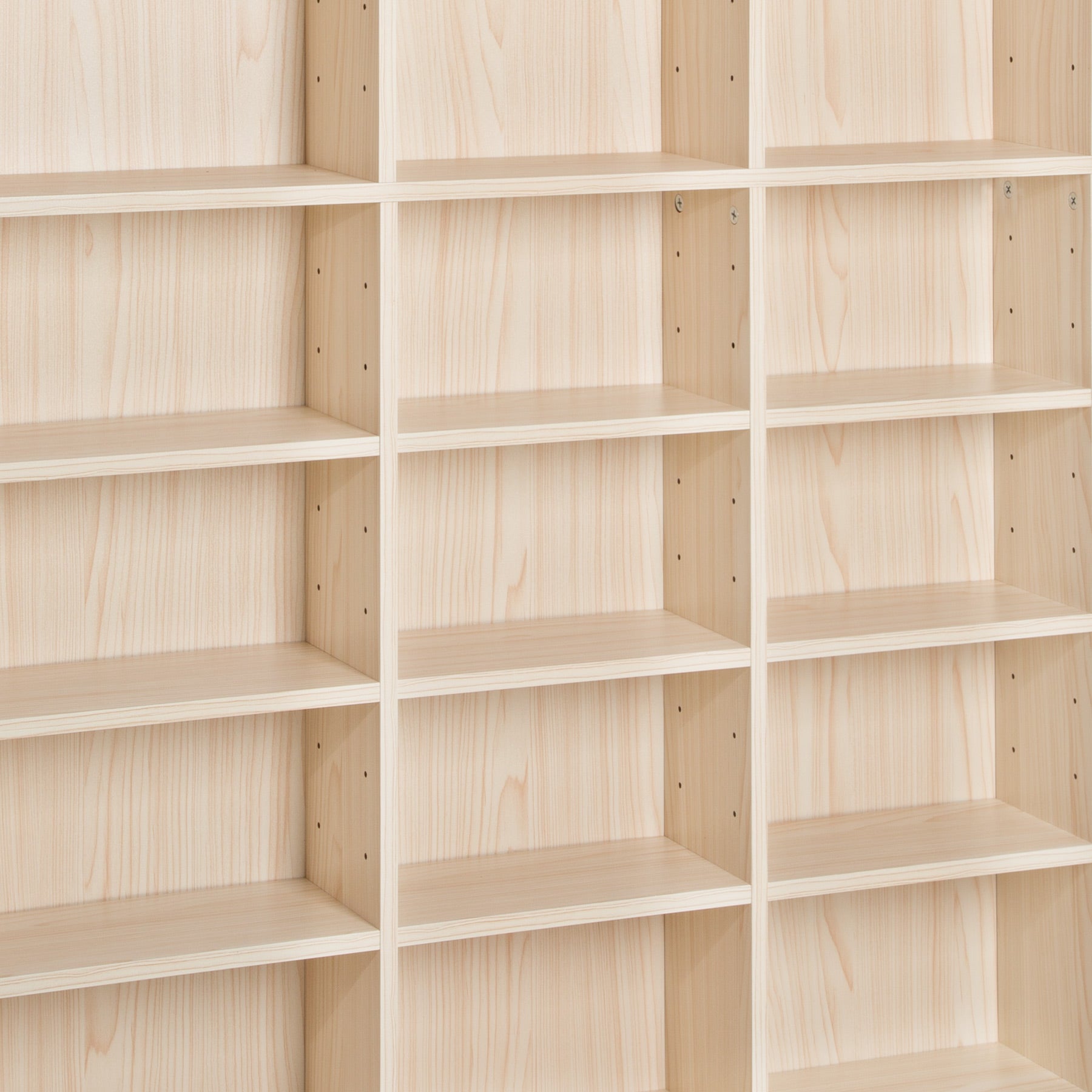 Estante para DVDs e CDs em MDF com 27 prateleiras removíveis e ajustáveis ​​em altura, 180x102x23,5 cm, madeira TECTAKE - 6