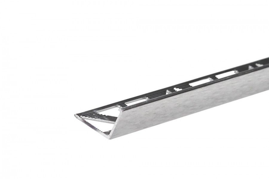 Profil do glazury narożny aluminiowy 12,5mm Cezar Srebrny El-Poler Szczotkowany Połysk 2,50m