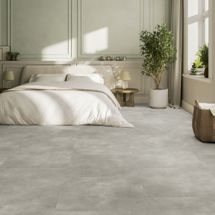 Dalle de sol PVC clipsable sous-couche intégrée effet béton pepper taupe GERFLOR Senso Premium Rigid Acoustic - 6