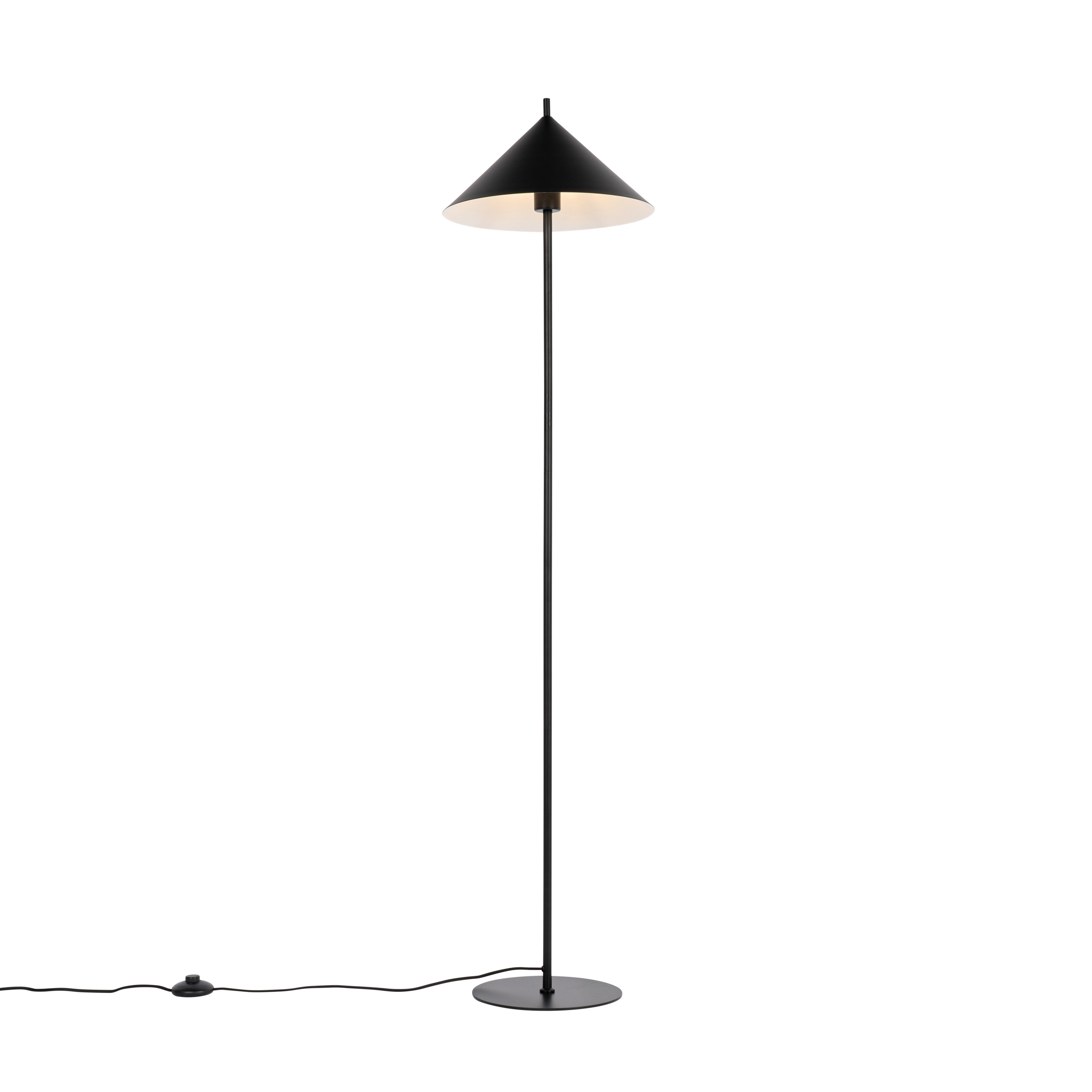 Designerska lampa podłogowa czarna - Triangolo