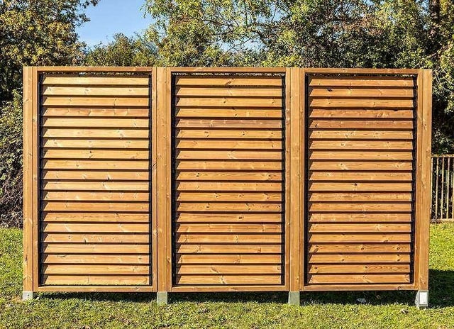 Panneau brise vue Habrita Foresta TVT 1020 en bois traité 1xH2m ventelles mobiles