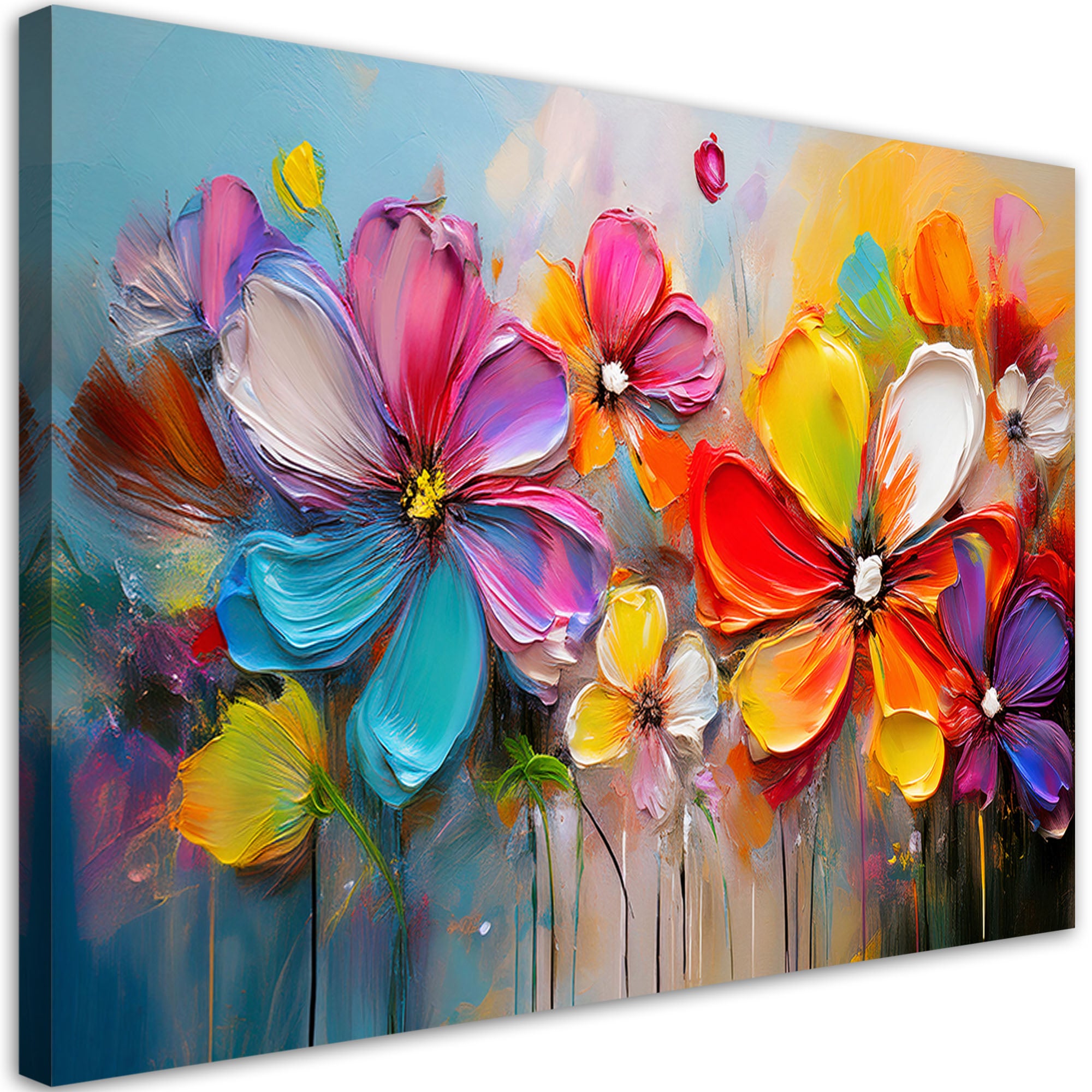 Tableau sur toile. Fleurs modernes, Gerberas rouges II