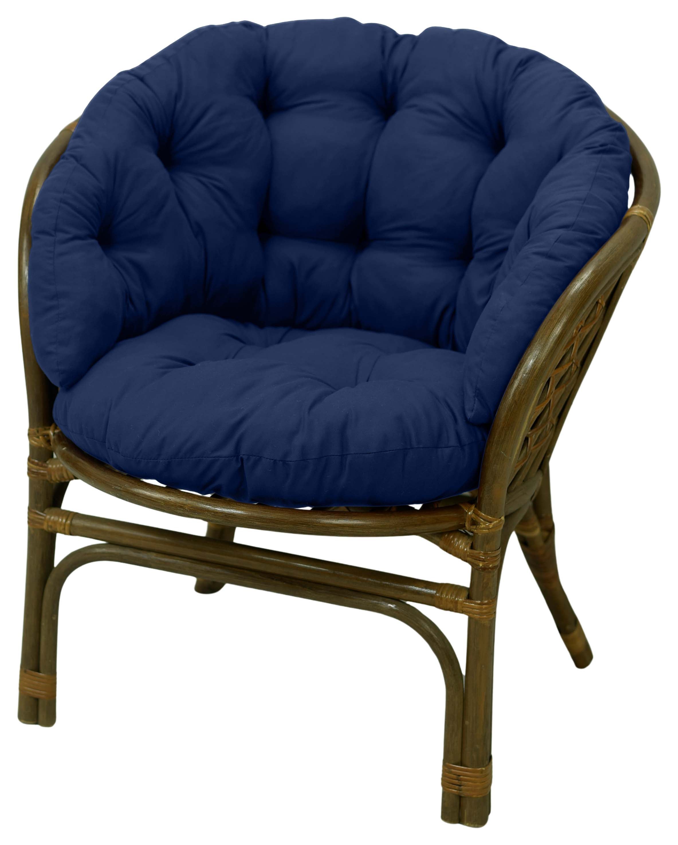 Poduszka na fotel rattanowy rattan AMPO granatowy 1 szt.