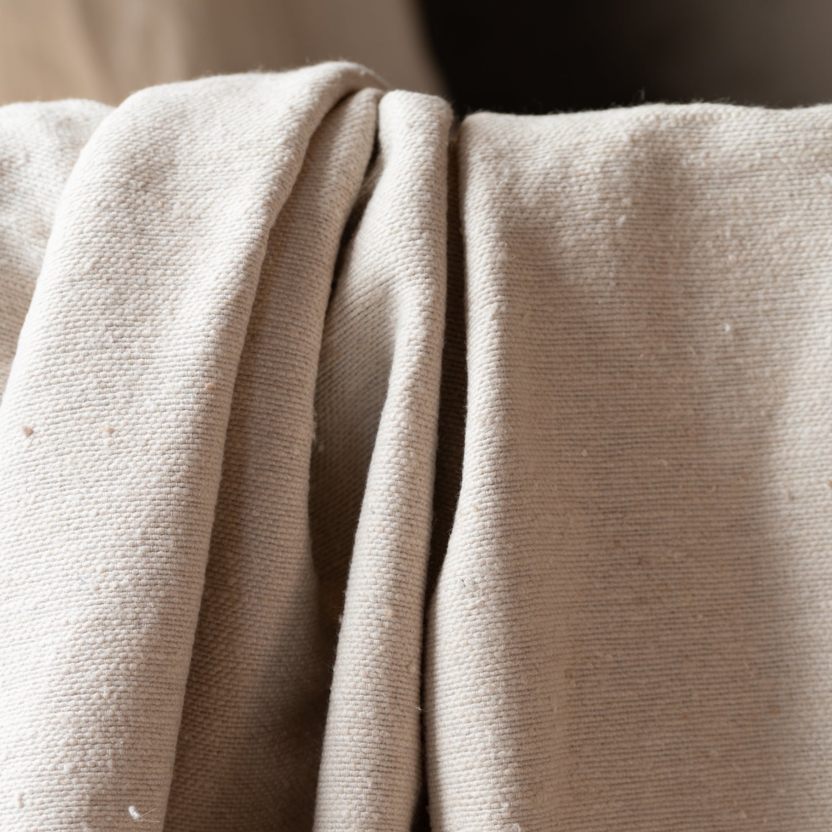 Plaid ou jeté de lit laine à pompons - Crème - 300x200 cm - Laine - 2