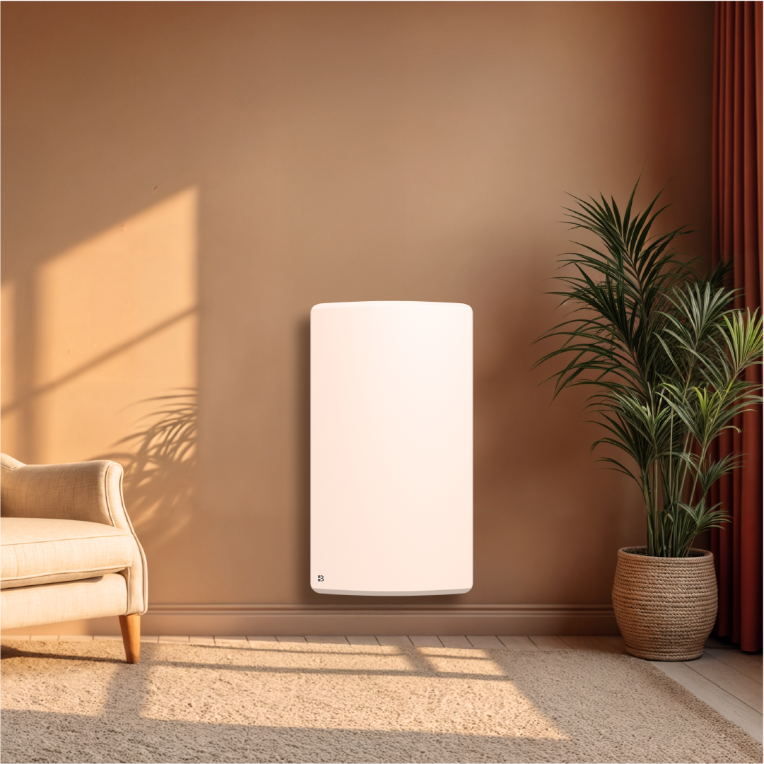 Radiateur électrique fixe à inertie sèche céramique 1500W Bestherm ARIA vertical blanc - 2