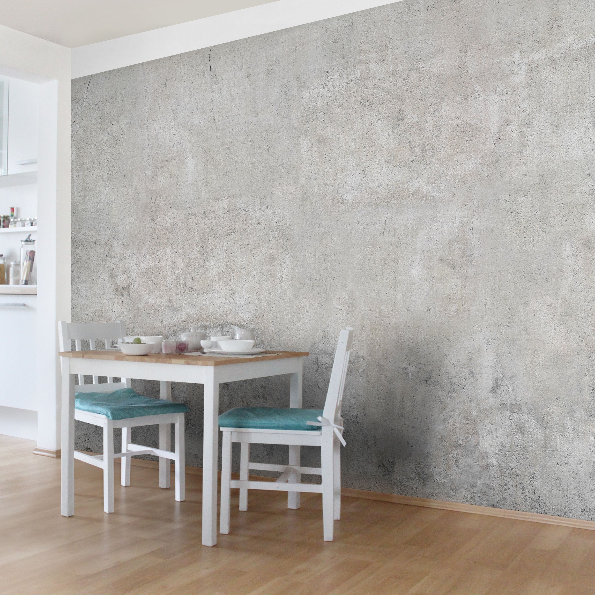 Carta da parati fotomurale shabby pietra effetto cemento industrial 103 - soggiorno cucina ingresso - tnt 288 x 190 cm Smart - 4