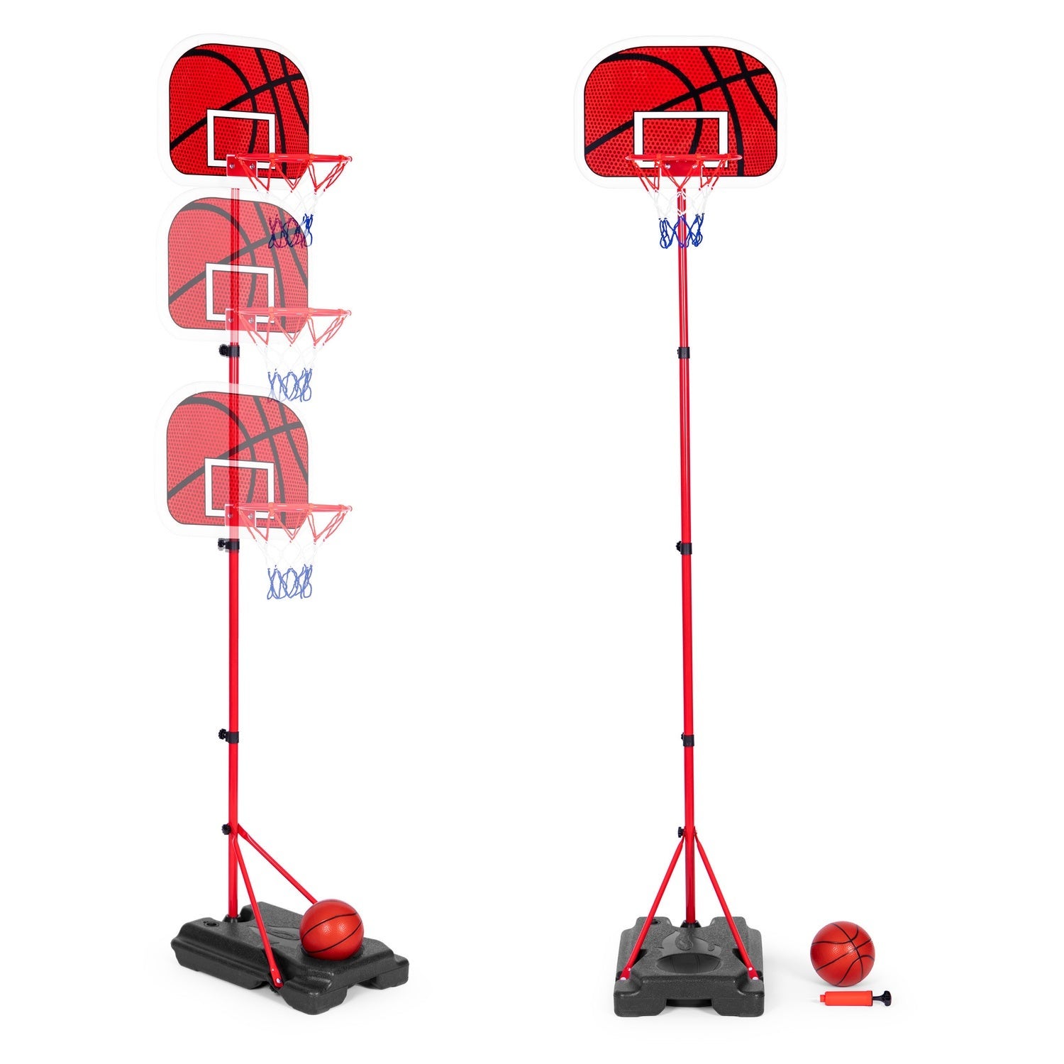 Yaheetech Panier De Basket Réglable En Hauteur, Avec Roulettes, Base De Lestage Panneau Et Arriere Solide Exterieurinterieur Pour Enfants Et Jeunes 81540495