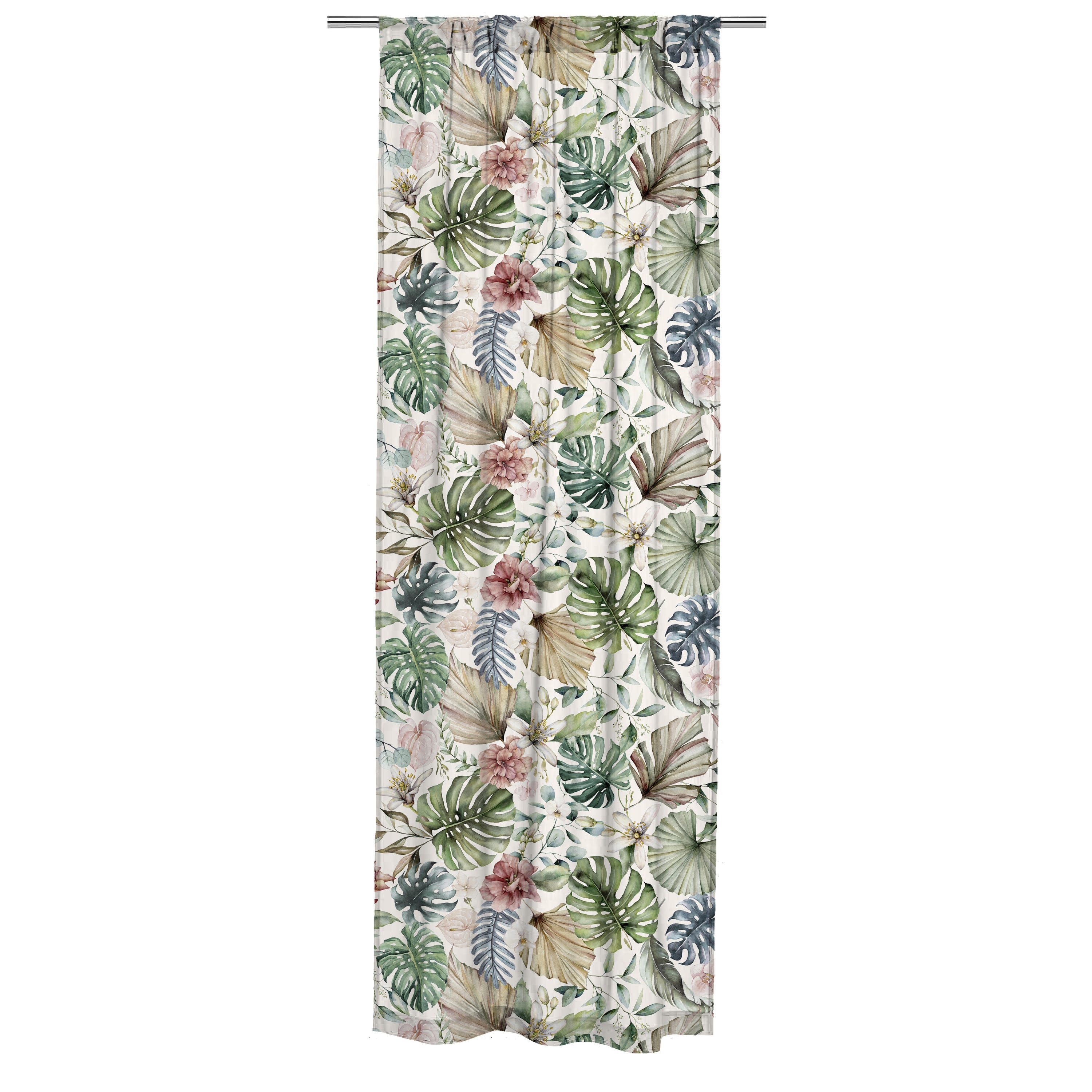 Zasłona taśma marszczona Nuanea bawełna INSPIRE kwiat wielokolorowy 300x270cm - 5