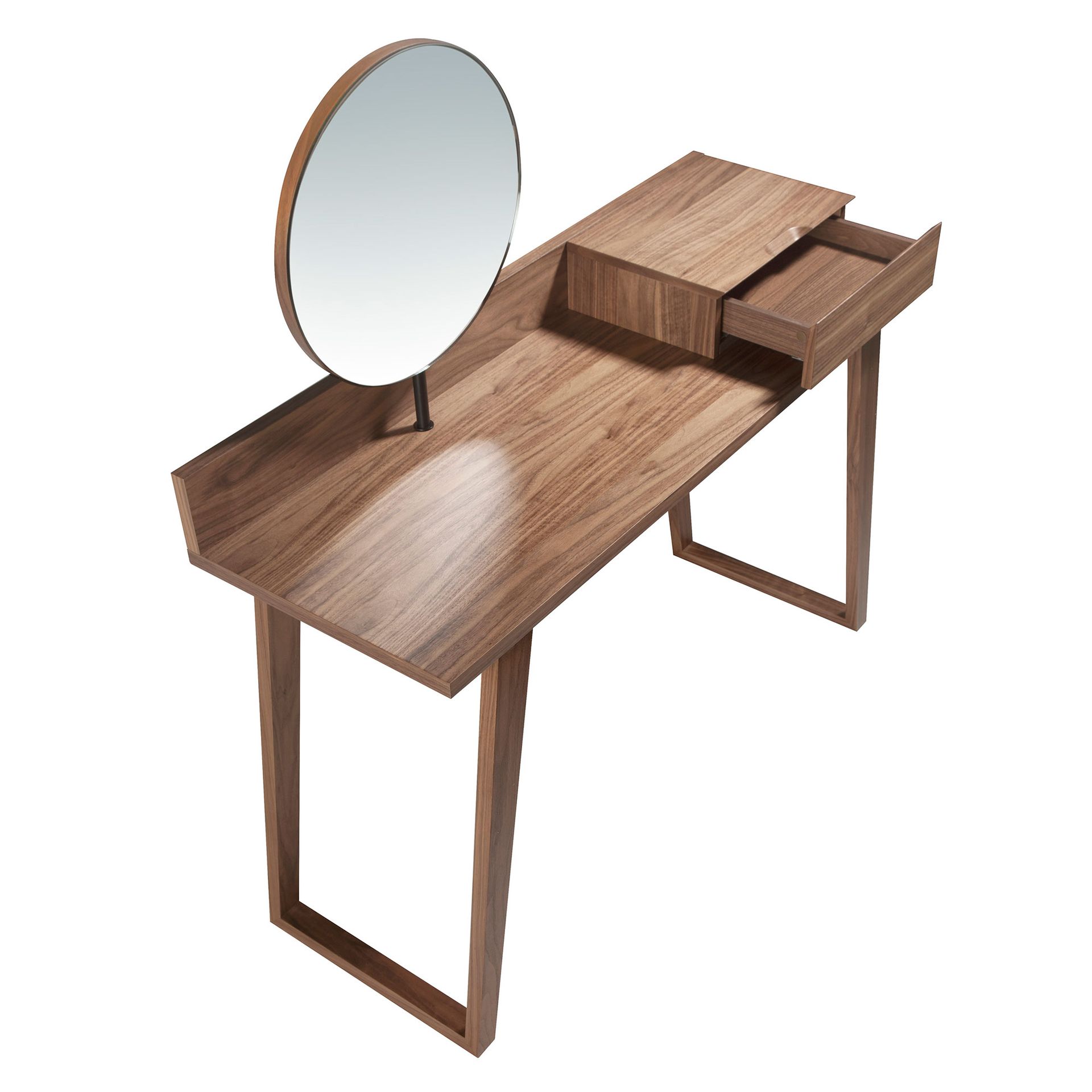 ANGEL CERDA Coiffeuse en noyer avec miroir - 8