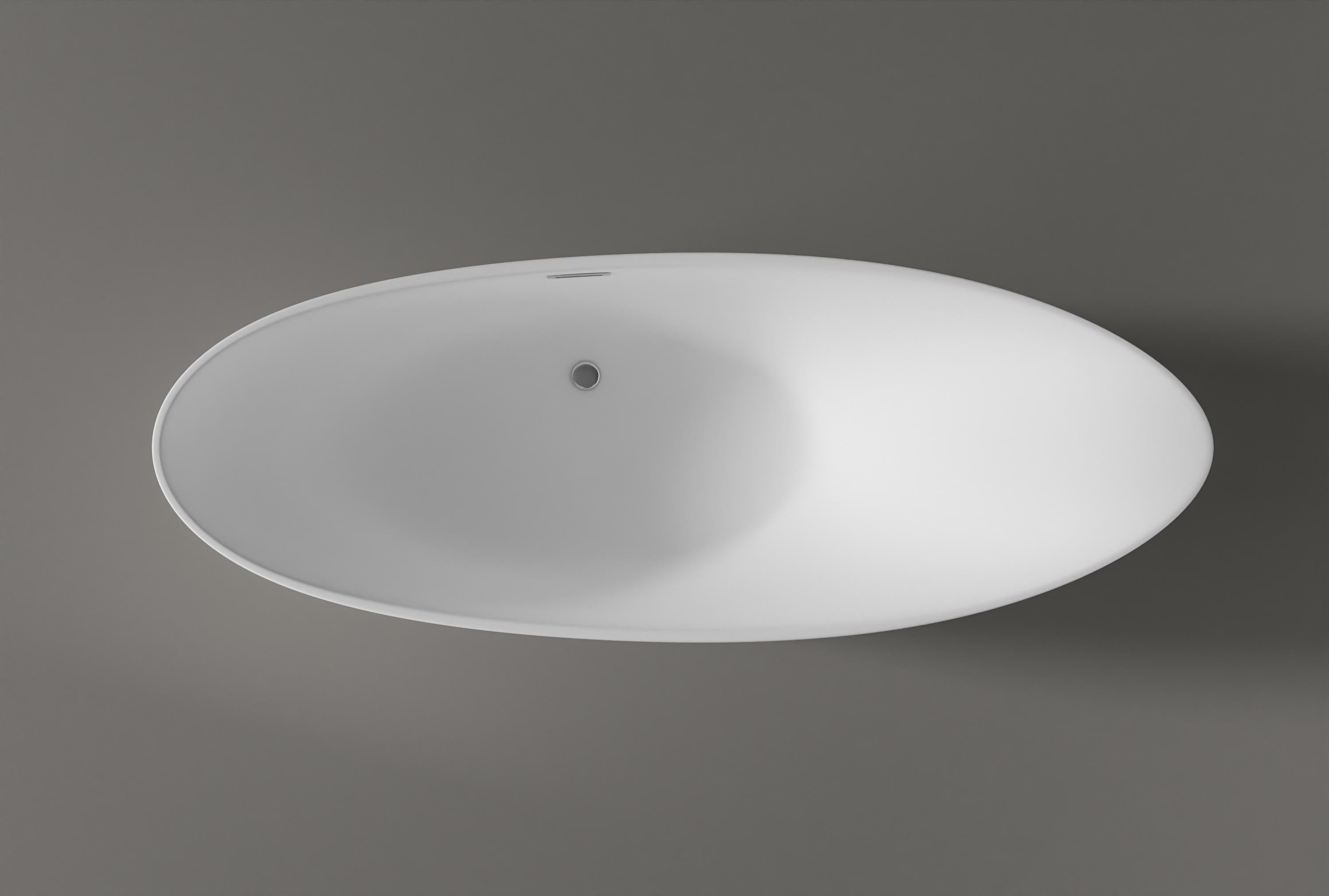 BERNSTEIN - Bañera acrílica oval grande con pie de bañera en isla - Blanco brillo - 190x80x83cm - SOPHIE - 4