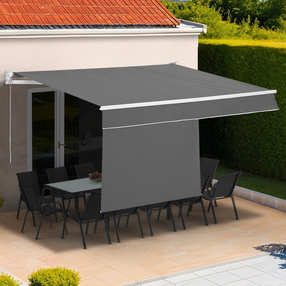 Store banne 2 en 1 - protection efficace et format pratique - 4 x 3 - Gris - 2