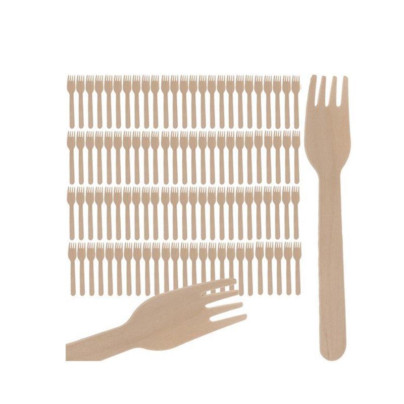 Virsus Forchettine a 2 punte in legno, lunghezza 9 cm, forchette da