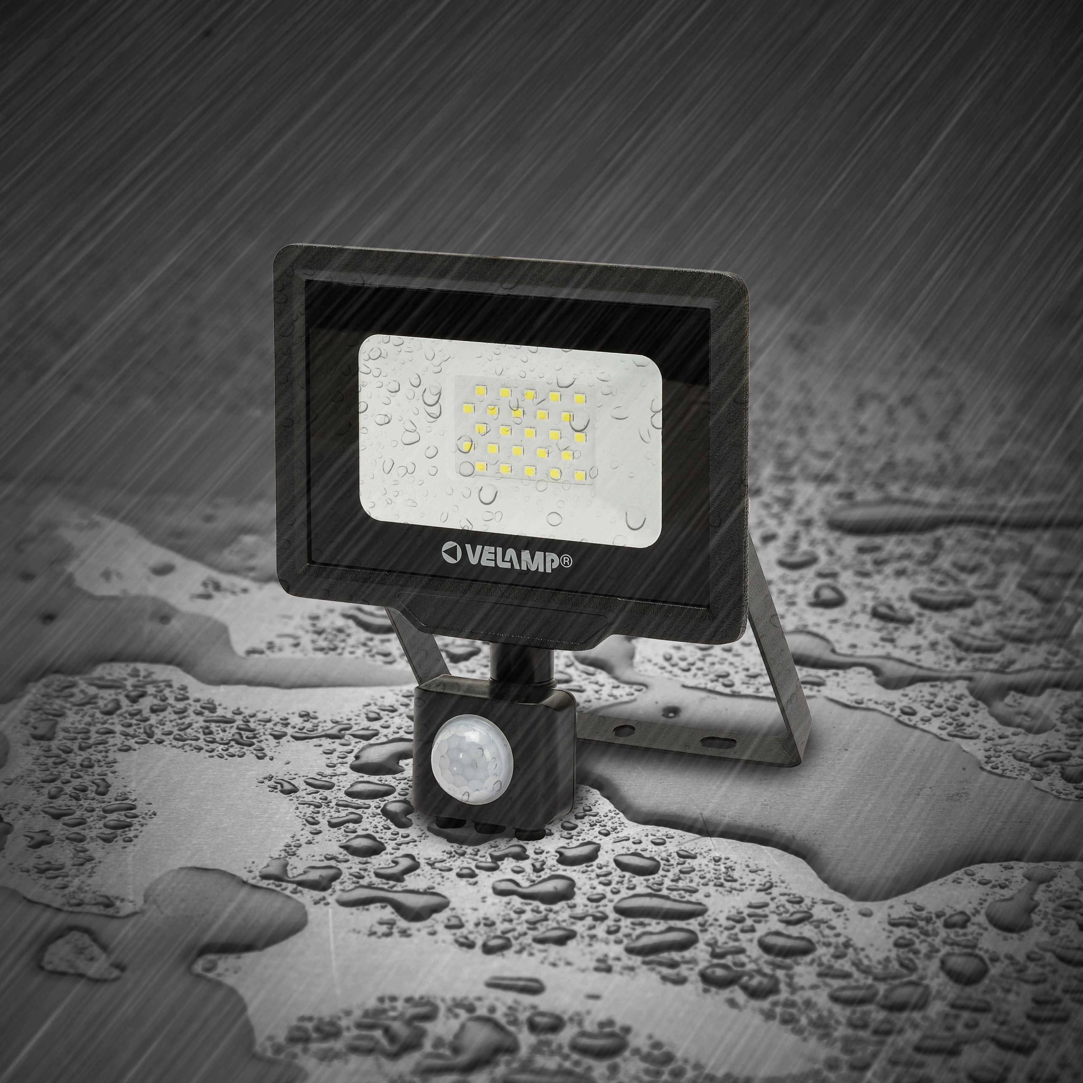 PADLIGHT5, projecteur LED SMD 20W IP44, noir, 4000K. Avec détecteur de mouvements - 3