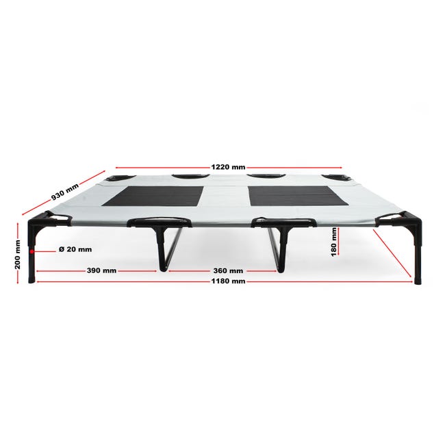 Wiltec Brandina per cani e gatti 122x93x20cm, portata 60kg, cuccia marrone, lettino da esterno per animali | Leroy Merlin Wiltec Brandina per cani e gatti 122x93x20cm, portata 60kg, cuccia marrone, lettino da esterno per animali | Leroy Merlin