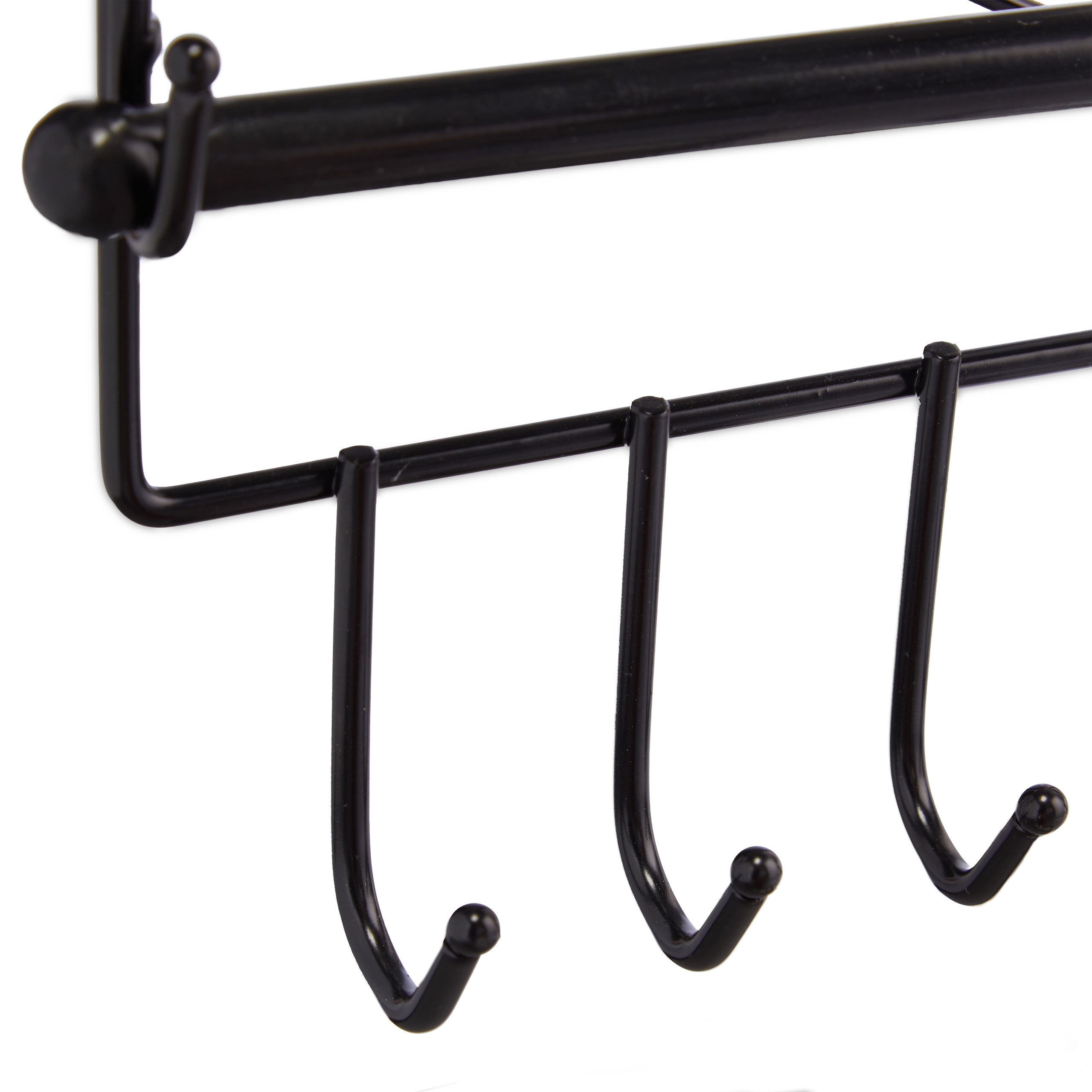 Porte-bijoux mural, pour colliers, boucles d’oreilles & bracelets, présentoir, 30 x 36,5 x 3,5 cm, noir, Relaxdays - 8