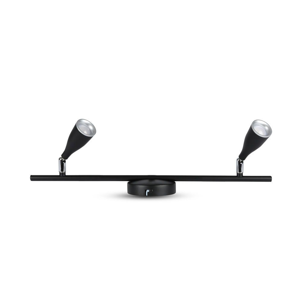 Faretti Led Doppio Faretto LED da Muro Doppio 9W con Testa Orientabile Colore Nero 4000K ...