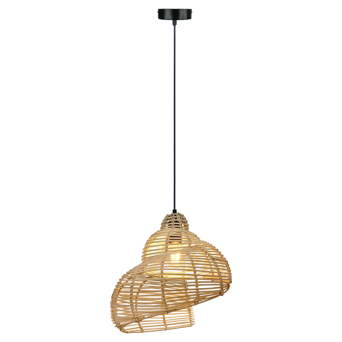 Lampa wisząca SHELLA jasno-brązowa 1 x E27 x 15W wym: 120 x 40 x 40 cm Light Prestige